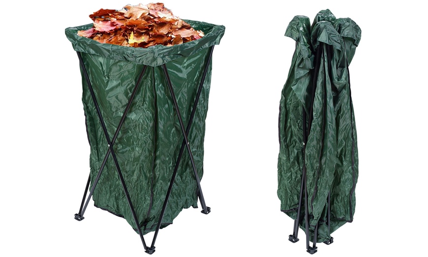 Image 1: Reusable Folding Waste Bag Stand