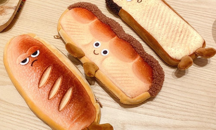 Image 9: One or Three Funny Bread Pencil Cases