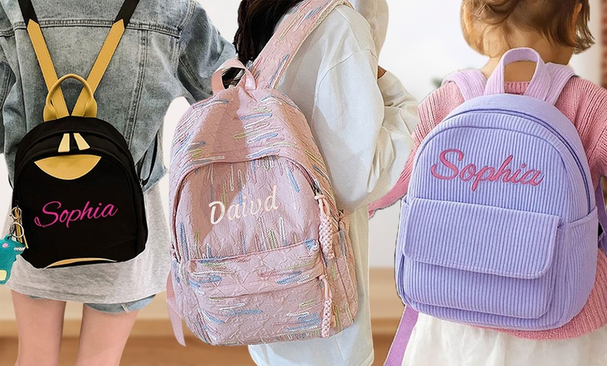 Image 2: Custom Embroidery Backpack