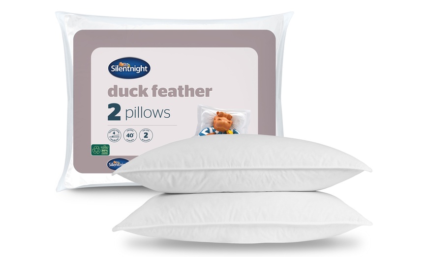 Image 1: Silentnight Duck Feather Pillow Pair
