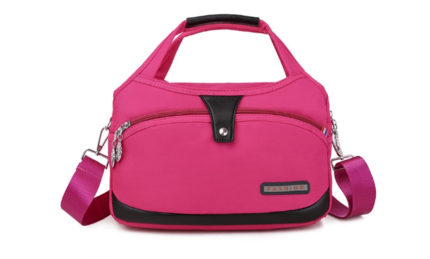 Image 10: Water-Resistant Multi-Pocket Crossbody Bag