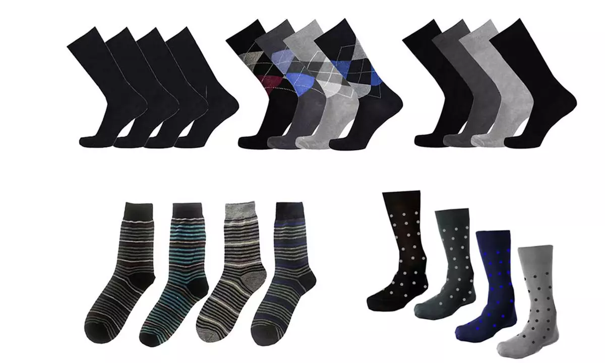 Set da 12 o 24 paia di calzini da uomo