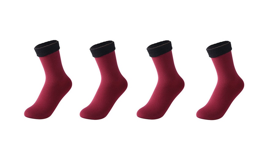 Image 9: Seamless Thermal Fleece Socks