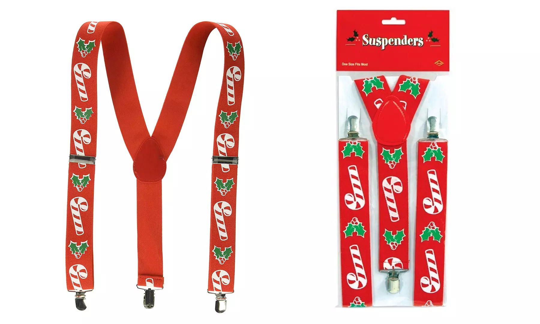 1 ou 2 paires de bretelles de Noël ajustables - Primary Image