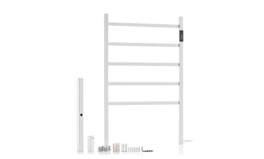 Image 14: Toallero eléctrico de 5 barras de calentamiento rápido de InnovaGoods