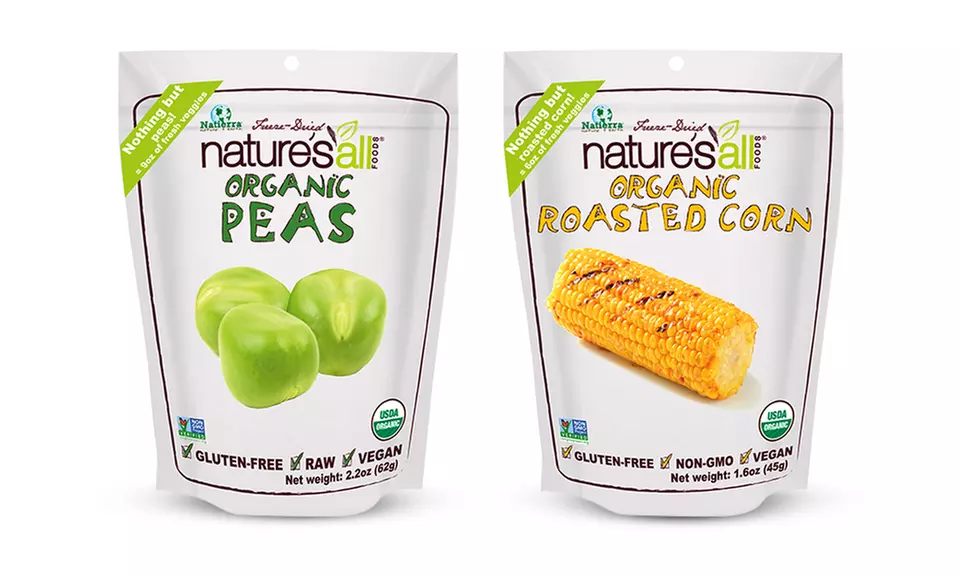 3-Pack of Nature's All Freeze-Dried Organic Veggies - Primary Image