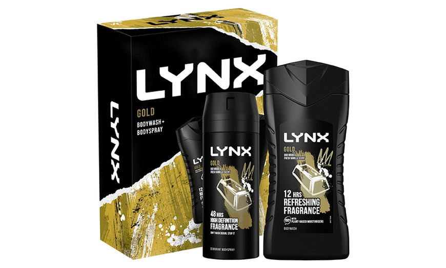 Image 1: Lynx Gold Two Piece Gift Set for Him