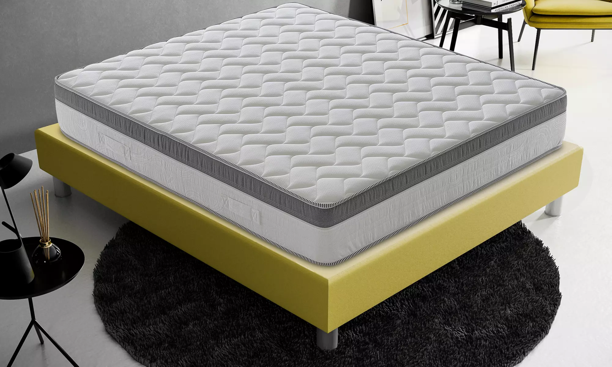 Colchón con memory gel de 6 cm desenfundable disponible en diferentes tamaños - Primary Image