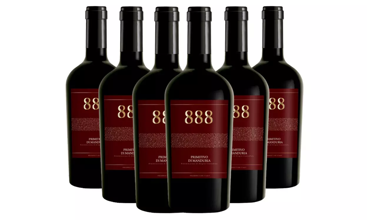 6 bottiglie da 750 ml di Primitivo di Manduria DOC, con spedizione gratuita - Primary Image