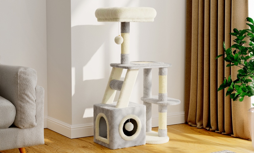 Image 1: Meerlaagse grijze kattenboom