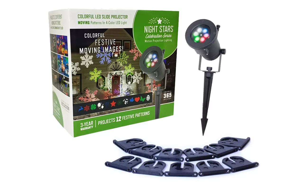 Deluxe Multicolor LED 12-Pattern Motion Projection Light  - Primary Image