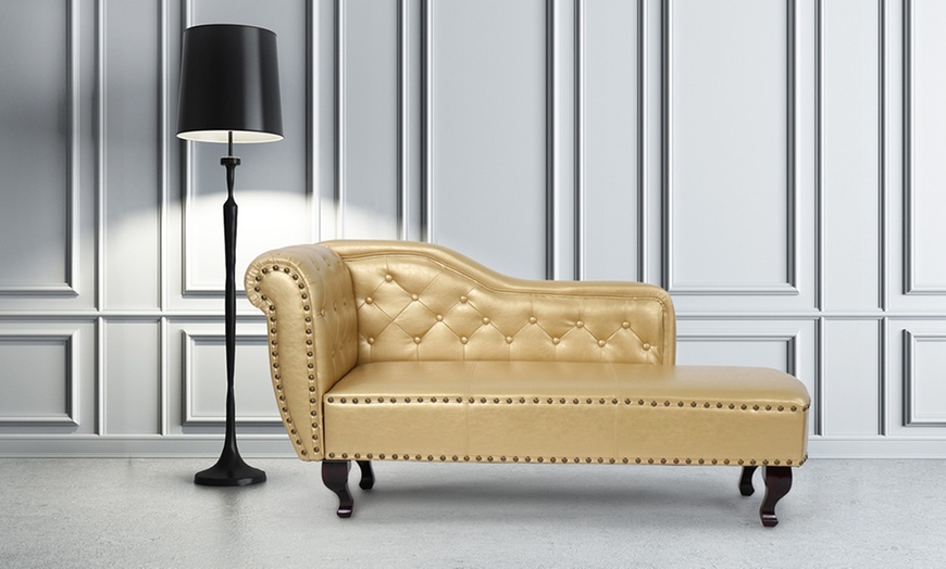 Image 7: Chesterfield Style Chaise Longue
