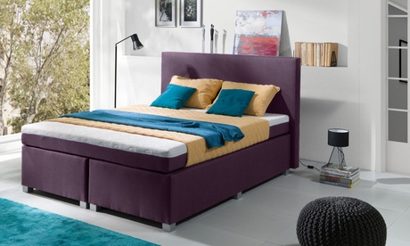 Lit continental Arasne avec matelas à ressorts ensachés, livraison offerte