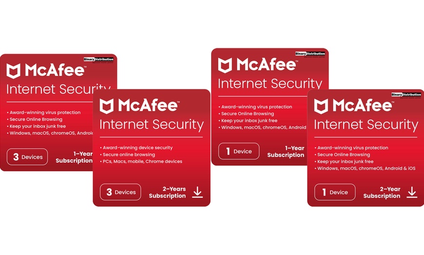 Image 1: 1 of 2-jarig abonnement McAfee Internet Security 2025