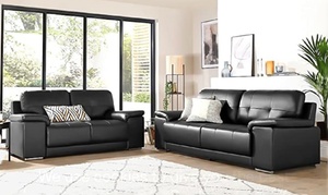  Kansas Bonded Leather Two-, Three-Seater Sofa or a Set 