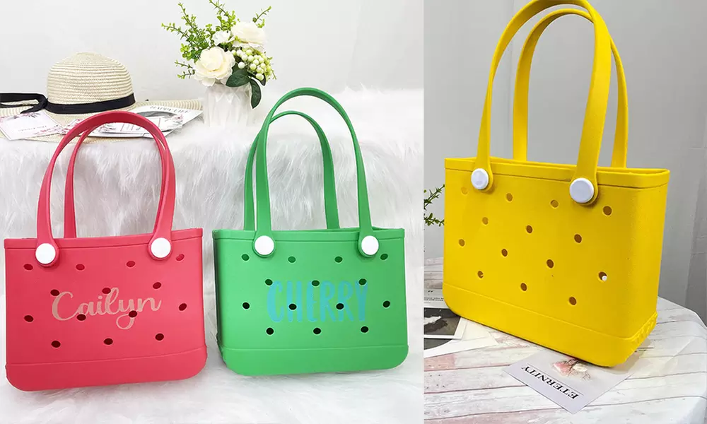 Personalisierbar mit Namen: Schicke Einkaufstasche oder Strandkorb