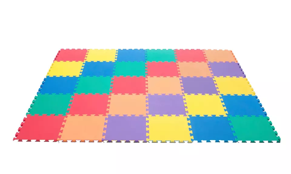 Dalles de tapis puzzle en mousse, 10, 20 ou 30 pièces, pour enfant - Second Medium