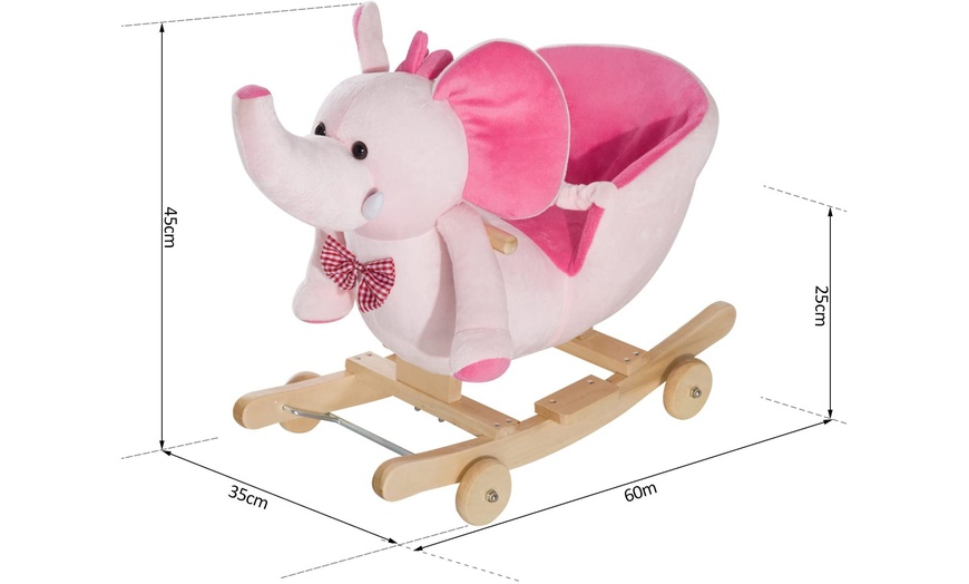 Image 16: Ride-On Rocking Elephant Toy