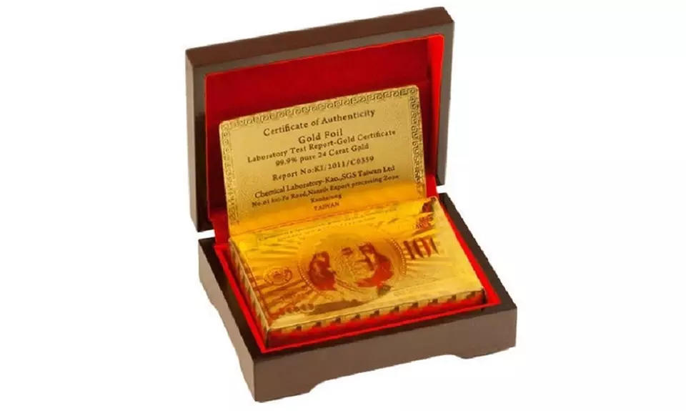 24K Gold-Plated Playing Cards with Case - Second Medium