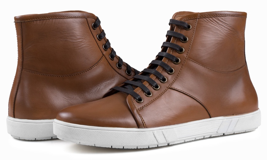 Image 4: Redfoot Men's Leather High Tops