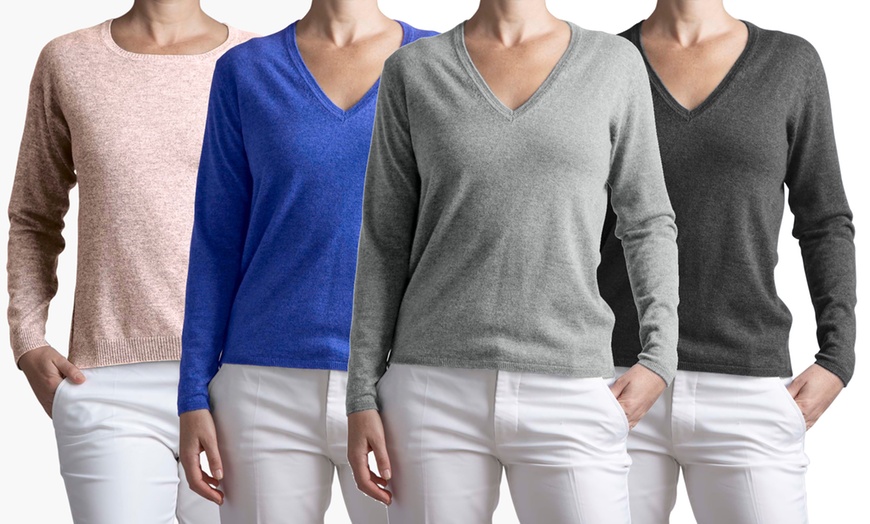 Image 1: Women's 100% Cashmere Jumper