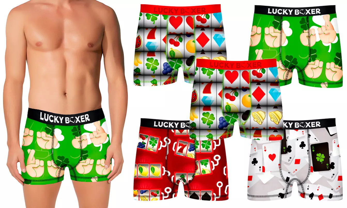 Lot de 5 boxers pour hommes de la marque Lucky Boxer, tailles au choix - Primary Image