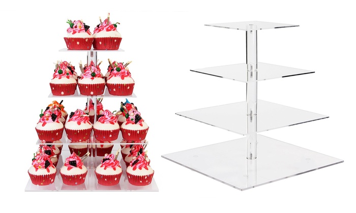 Up To 70% Off on Acrylic Stacked Cupcake Stand | Groupon Goods