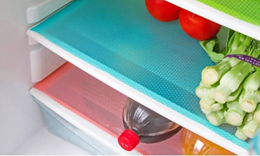 Image 1: Set of Three or Six Anti-Bacterial Fridge Freshness Mats