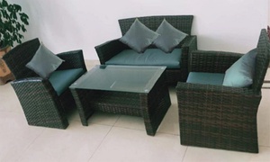  Four-Seater Rattan-Effect set 