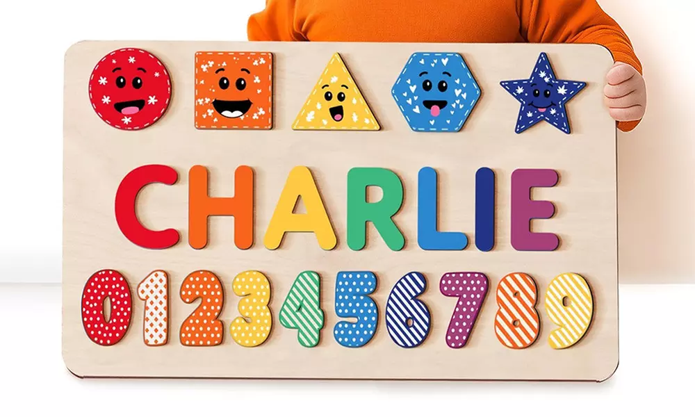 Personalisiertes Namensbrett aus Holz