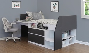  Kids' Matilda Cabin Bed with Desk 