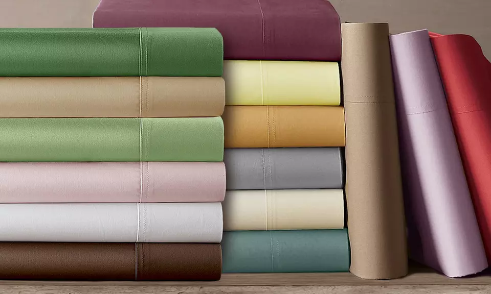 Clearance: 1,000-Thread-Count Cotton-Rich King Sateen Sheet Set - Primary Image