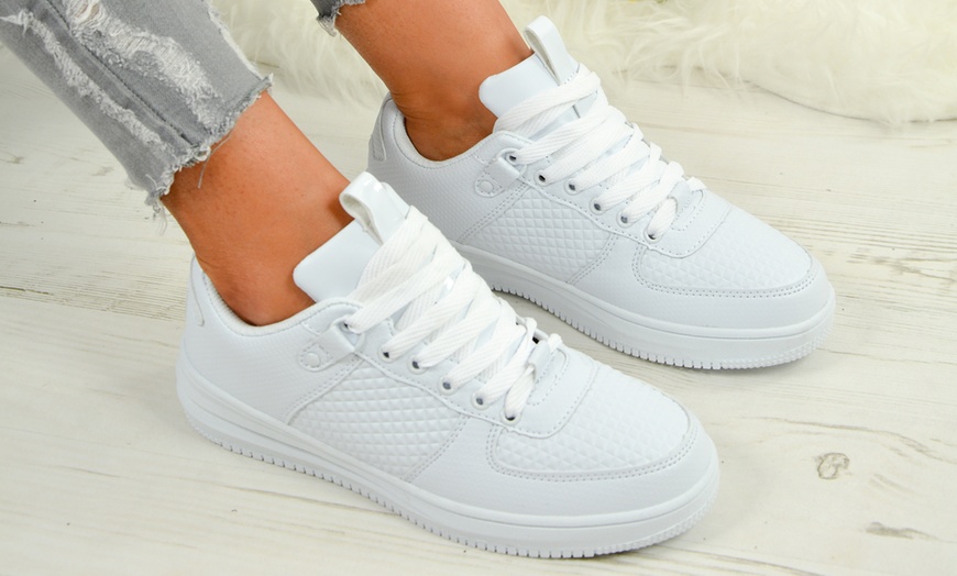 Image 25: Women's Lace-Up Sneakers