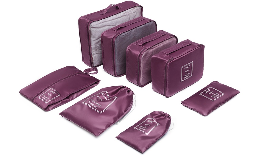 Image 2: Eight-Piece Travel Luggage Organiser Bag Set