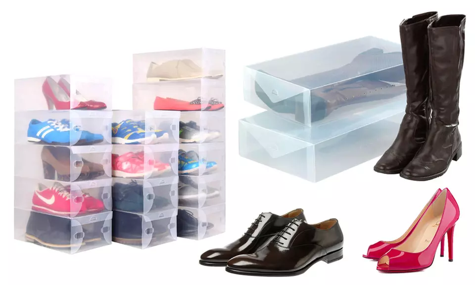 Fino a 30 organizer in plastica trasparente per scarpe - Primary Image
