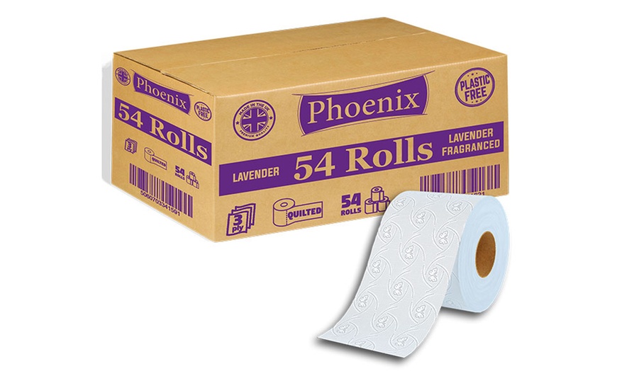 Image 2: 54 Rolls of Phoenix Quilted Three-Ply Toilet Paper