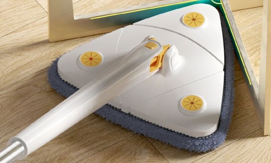 Image 7: 360° Triangle Rotatable Auto Squeeze Cleaning Mop