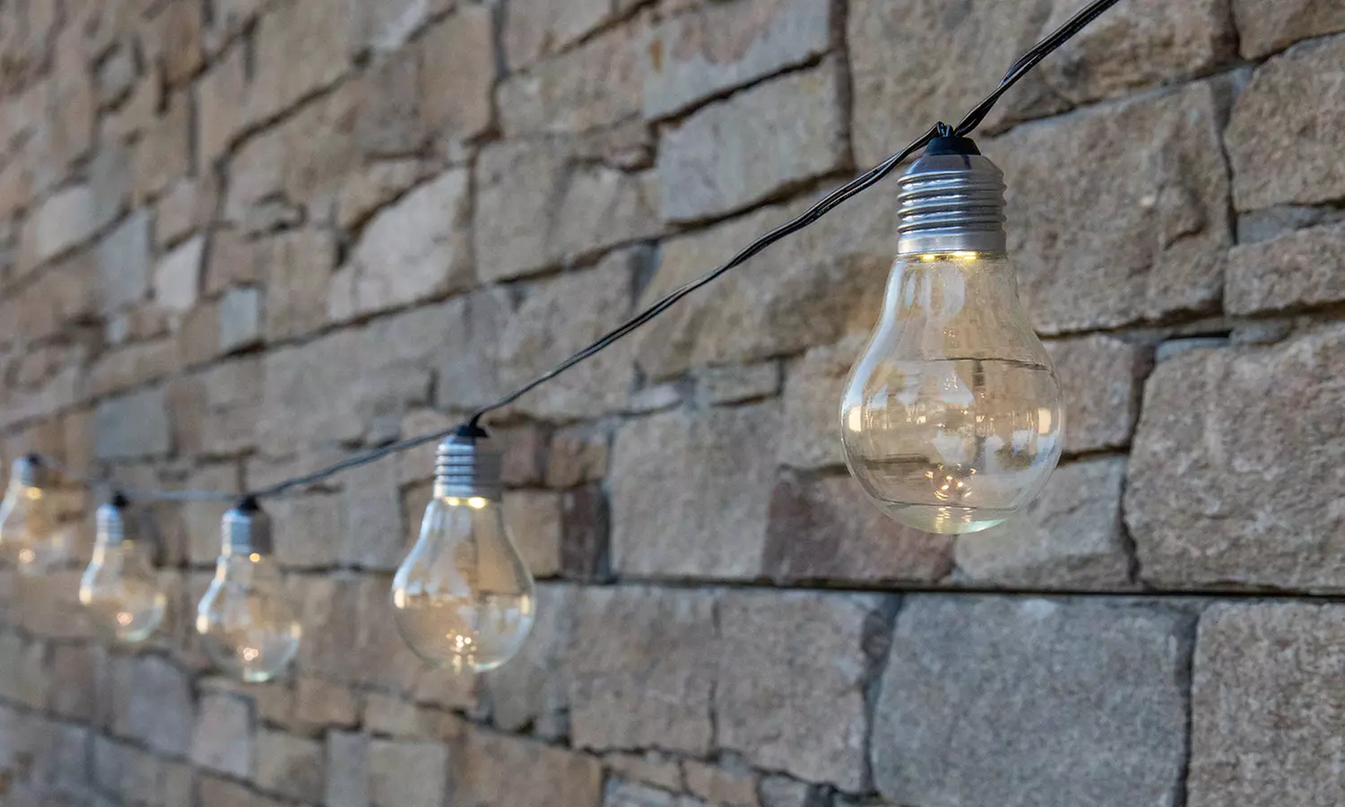 1 ou 2 guirlandes lumineuses 10 bulbes 3 LED blanc froid ou blanc chaud - Primary Image