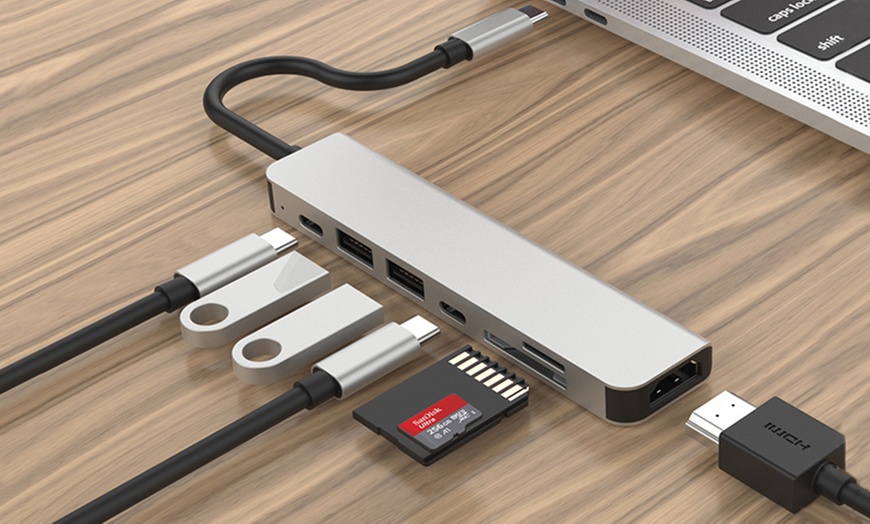 Image 1: USB-C Hub Multiport Adapter