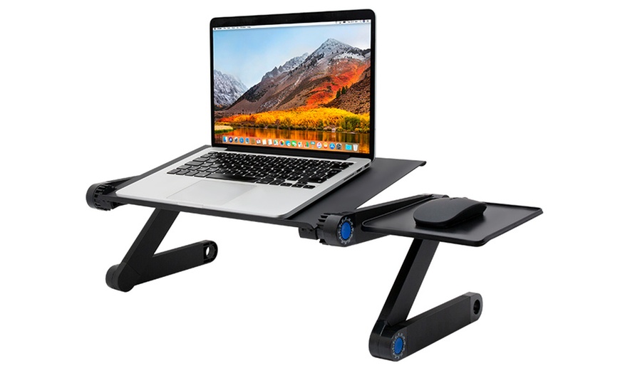 Image 2: Adjustable Folding Laptop Stand