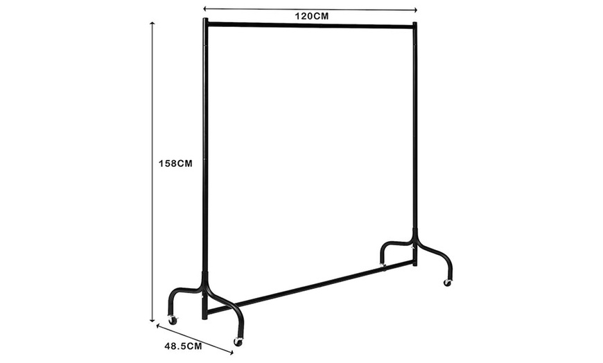 Image 6: 4ft/5ft/6ft Heavy Duty Metal Clothes Rail