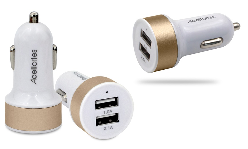 Image 2: 2 USB Car Chargers