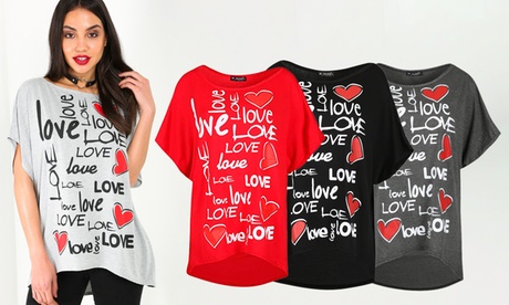 Top imprimé Love