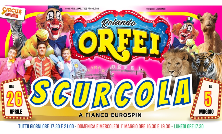 Image 5: Circo Rolando Orfei a Piedimonte San Germano dal 5 al 14 aprile, ad Atina dal 18 al 21 aprile, a Scurcola dal 26 aprile al 5 maggio