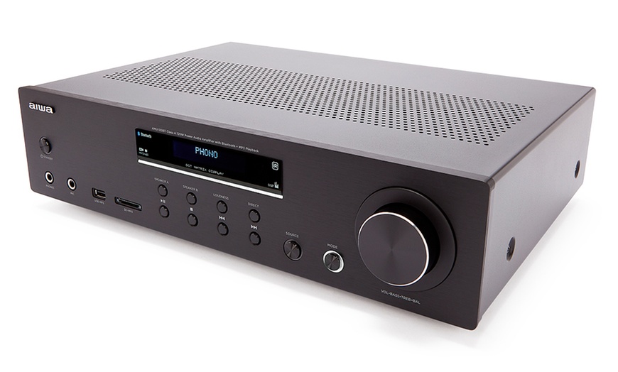 Image 7: Aiwa AMU-120BT 120W RMS All-in-one Stereo Amplifier in Black