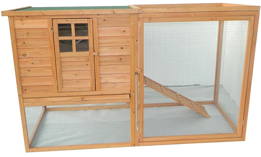 Image 3: Pawhut Wooden Chicken Coop