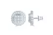 1/2 CTTW Cushion-Cut Diamond Cluster Earrings in Sterling Silver by Fifth and Fine - Image 2