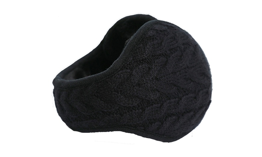 Image 6: Unisex Fleeced Knitted Earmuffs