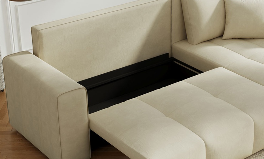 Image 5: Canapé d'angle convertible 4 places avec coffre, Worthing, Kocoon