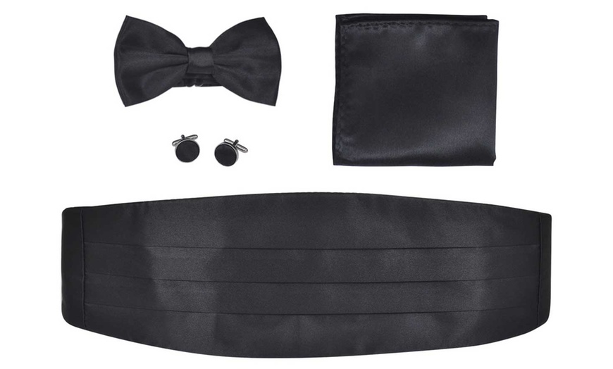 Image 2: Men's Cummerbund and Bow Tie Set